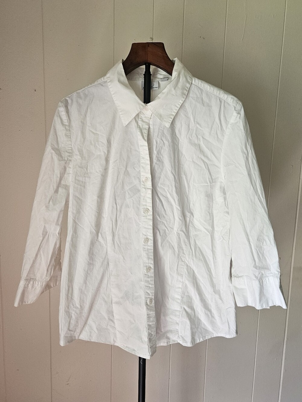 Kim Rogers Crisp White Button-Down Shirt Size XL